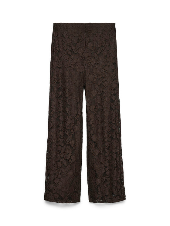 Vero Moda Vero Moda Bavlnené nohavice Neline 10335568 Hnedá Regular Fit