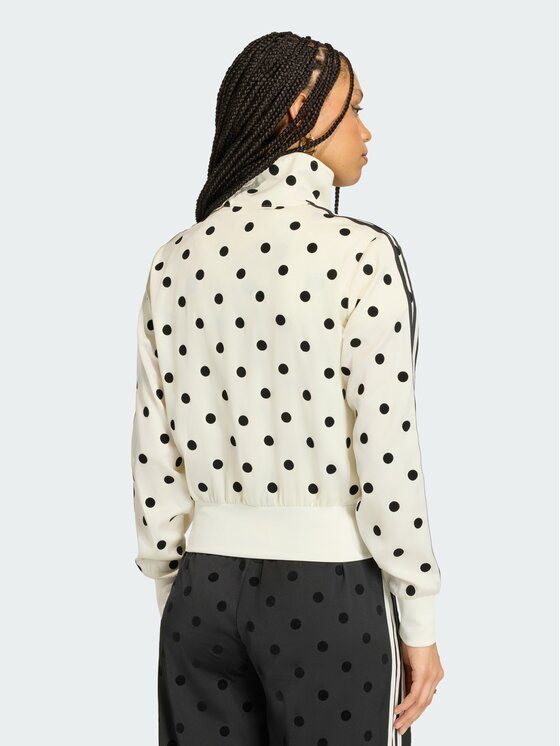 adidas adidas Bluza Satin Polka Dots Tt Track Top KV1165 Kremowy Regular Fit