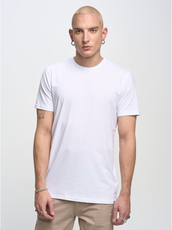 BIG STAR BIG STAR T-Shirt supiclassic_101 Biały Basic Fit