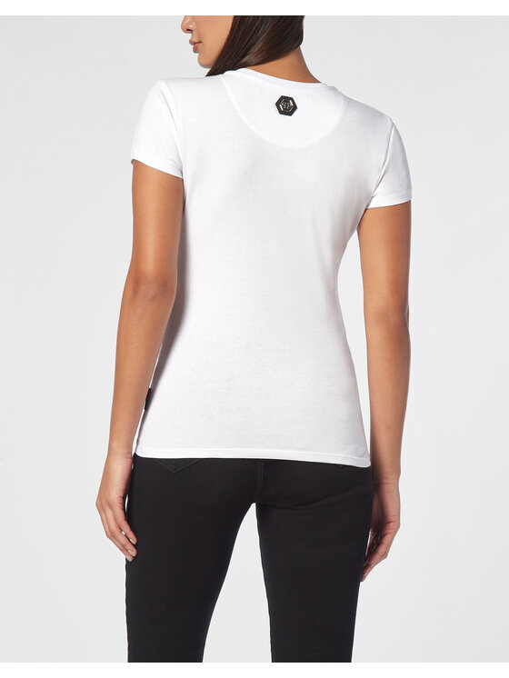 PHILIPP PLEIN PHILIPP PLEIN Tričko 20275 Biela Skin Tight Fit