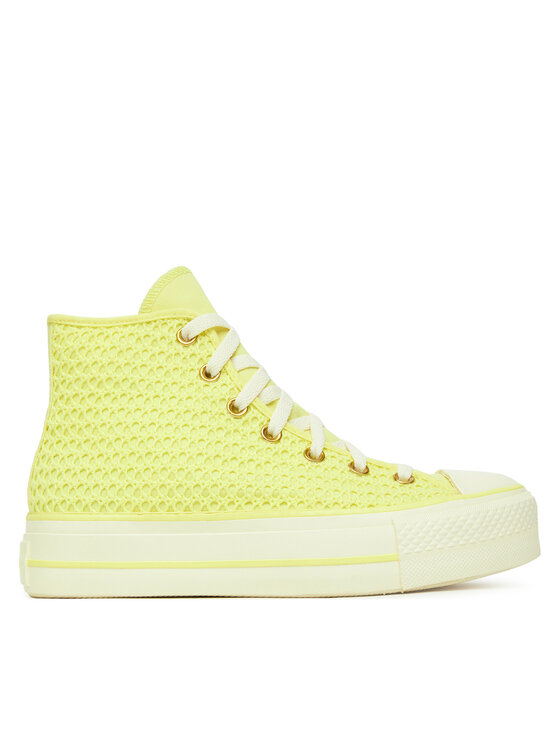 Teniși Converse Chuck Taylor All Star Lift Platform Knit A14967C Galben
