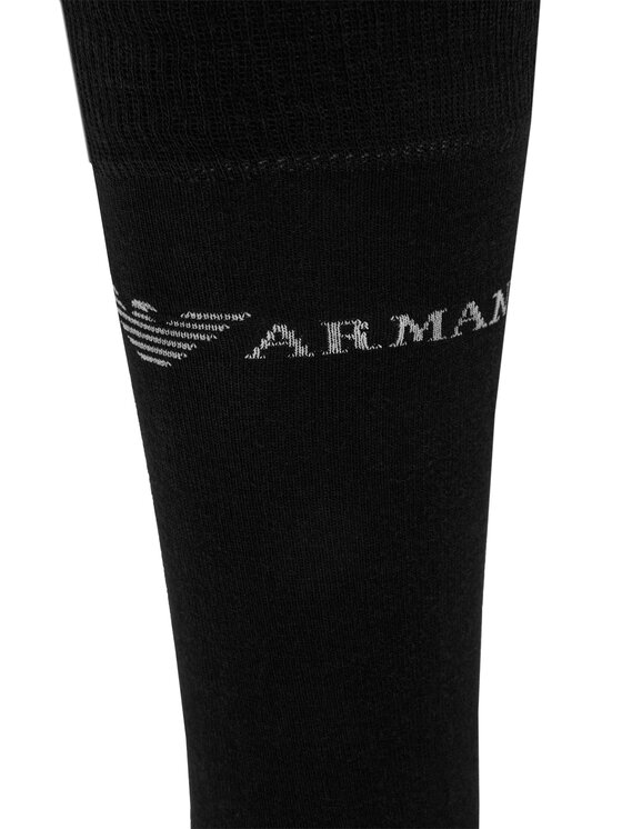 Emporio Armani Emporio Armani Комплект 3 чифта дълги чорапи мъжки EM000554 AF12276 MC061 Черен