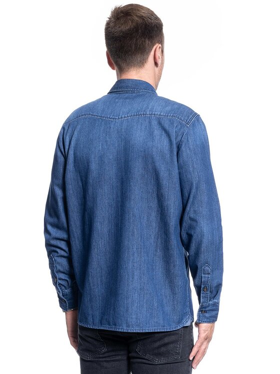 Mustang Mustang Camicia CALVIN Blu Regular Fit