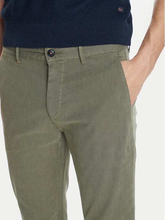 BOSS BOSS Chinosy 50548006 Zielony Slim Fit