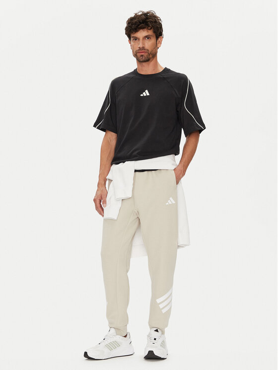 adidas adidas Teplákové kalhoty Future Icons 3-Stripes JW7092 Béžová Regular Fit