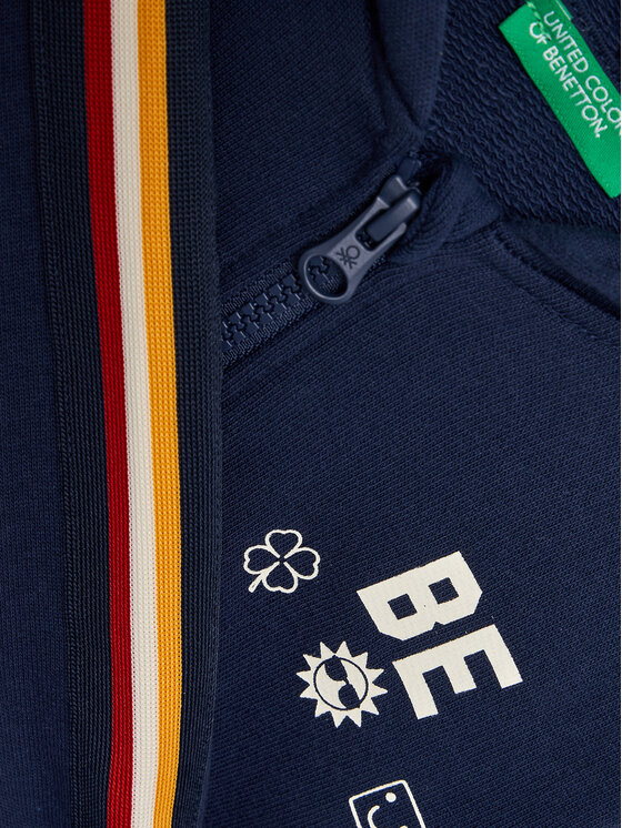 United Colors Of Benetton United Colors Of Benetton Pulóver 3J68G502A Sötétkék Regular Fit