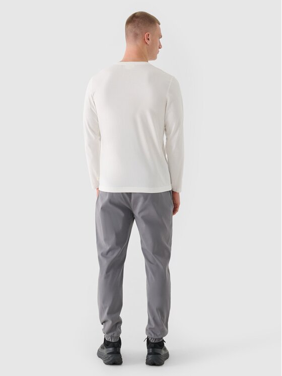 4F 4F Pantaloni di tessuto 4FWMM00TTROM0944-25S Grigio Regular Fit