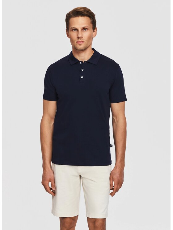 Pako Lorente Pako Lorente Polo P26SF-TX-015 Granatowy Classic Fit
