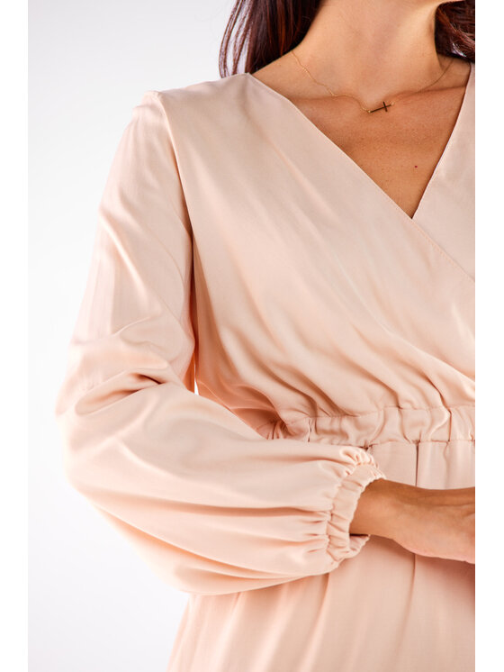 Awama Awama Vestito estivo A523 Beige Basic Fit
