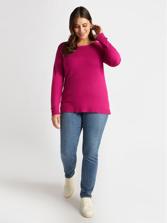 Fiorella Rubino Fiorella Rubino Sweter M409L007770N019 Różowy Regular Fit