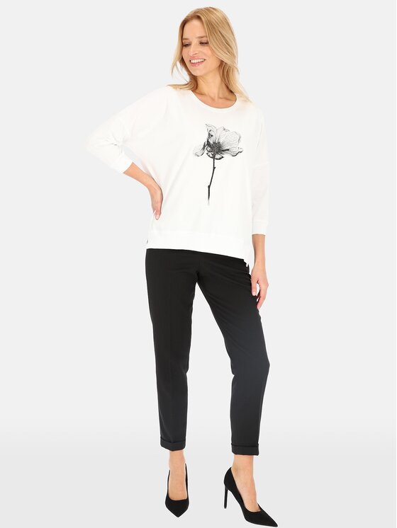 Perso Perso T-Shirt TLE240511F Écru Regular Fit