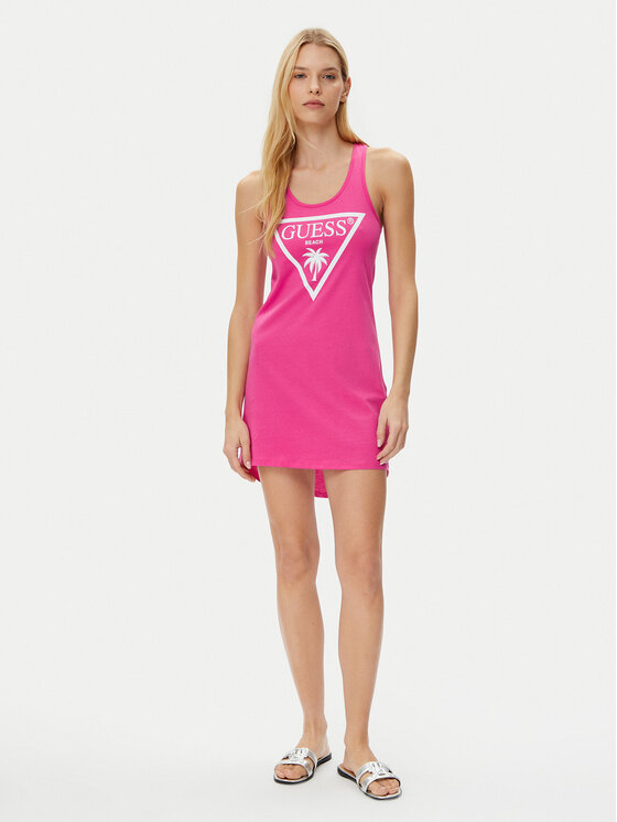 Guess Guess Každodenní šaty E3GP03 JA914 Růžová Regular Fit
