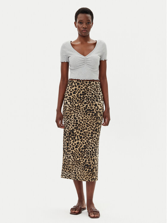 JDY JDY Tiesus sijonas Ivy 15347463 Ruda Slim Fit