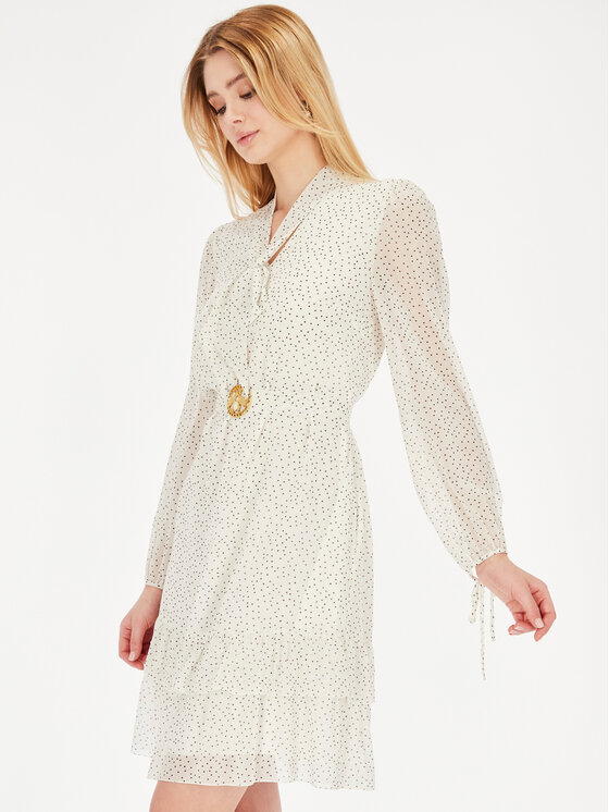 L’AF L’AF Sukienka elegancka Jana Biały Slim Fit
