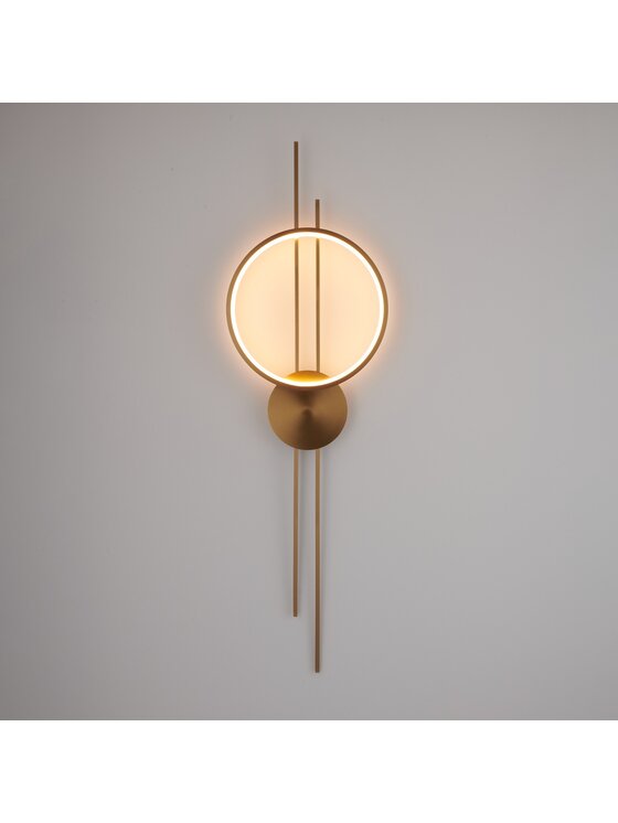 MIAhome MIAhome Kinkiet Lampa ścienna ECLIPTICA LED złota 100 cm Złoty