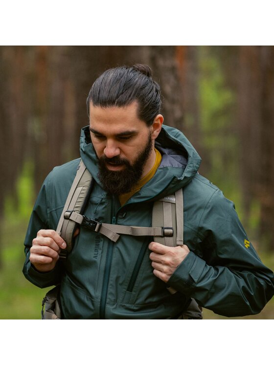 Alpinus Alpinus Kurtka hardshell Nookat Khaki Regular Fit