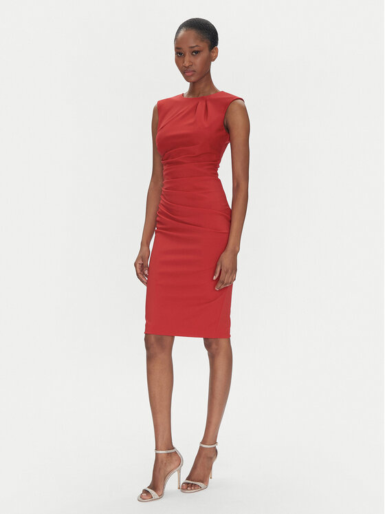 Rinascimento Rinascimento Rochie cocktail CFC0122548003 Roșu Regular Fit