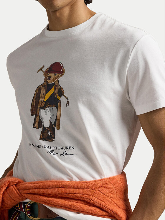 Polo Ralph Lauren Polo Ralph Lauren T-shirt 710B16611001 Bianco Slim Fit