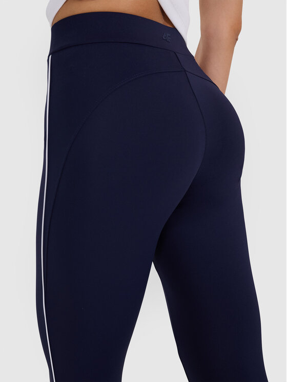 4F 4F Legginsy PREMIUM CLUB Granatowy Slim Fit