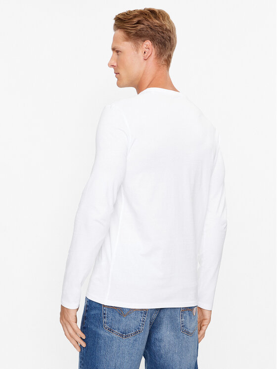 Guess Guess Majica dugih rukava Original Logo M2YI31 I3Z14 Bijela Slim Fit