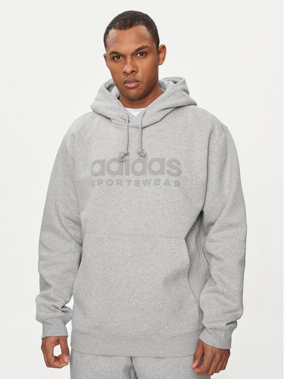 adidas Džemperis ar kapuci All Szn Fleece Graphic IW1205 Pelēks Loose Fit