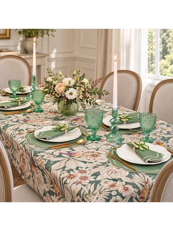 Roseberry Home Roseberry Home Serwetki haftowane Green Petali Zielony