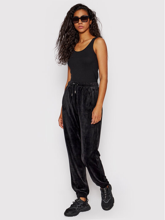 Juicy Couture Juicy Couture Спортивні штани JCWB121093 Чорний Regular Fit
