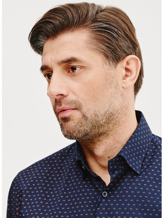 Pako Lorente Pako Lorente Koszula P25SF-1X-043 Granatowy Slim Fit