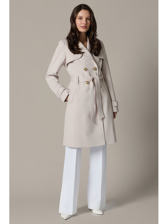 Lancerto Lancerto Trencz Concetta PC073126000008 Kremowy Regular Fit