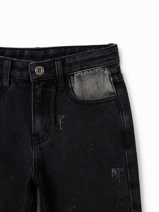 Desigual Desigual Szorty jeansowe 23SBDD01 Czarny Regular Fit