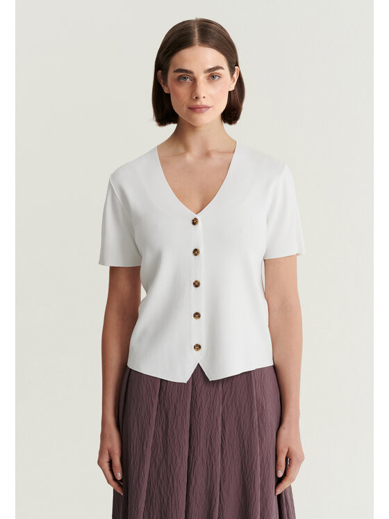 TATUUM TATUUM Sweter KERMIZA Kremowy Classic Fit