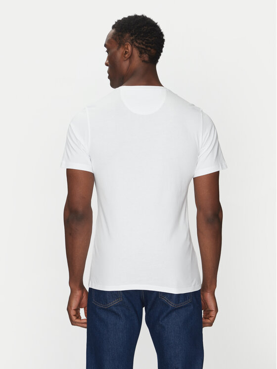 Barbour Barbour T-Shirt Essential Sports MTS0331WH11 Biały Tailored Fit