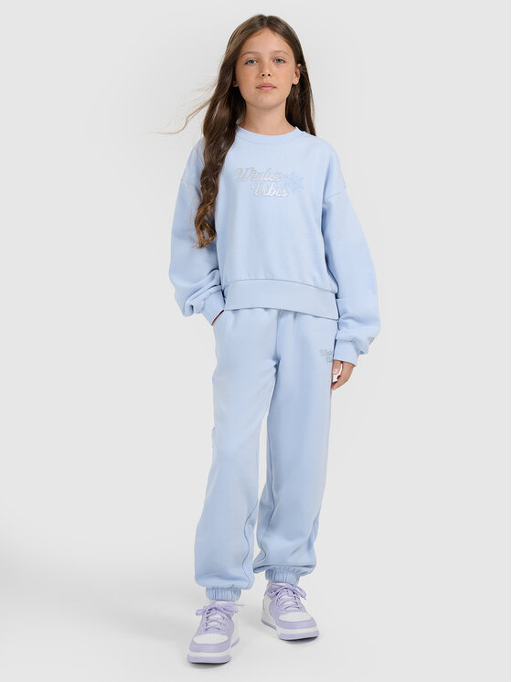 4F 4F Bluza APRES SKI Niebieski Loose Fit