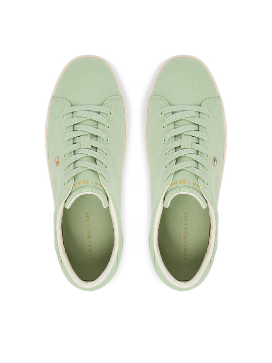 Tommy Hilfiger Tommy Hilfiger Tenisówki Th Low Profile Vulc Canvas FW0FW09102 Zielony