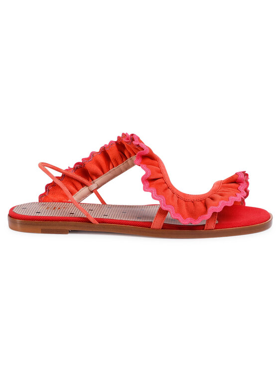 valentino red sandals with tassels