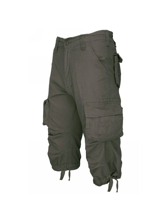 Brandit Brandit Szorty materiałowe 2013.1.7XL Zielony Regular Fit