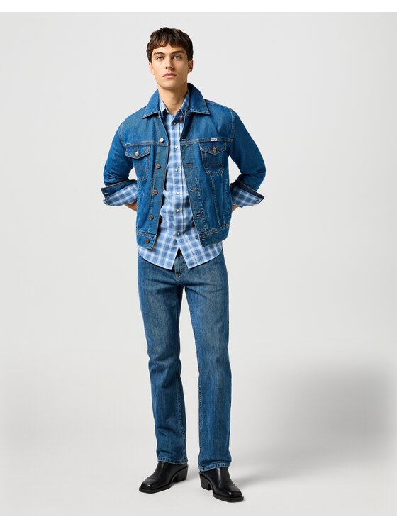 Wrangler Wrangler Kurtka jeansowa 112362737 Granatowy Regular Fit