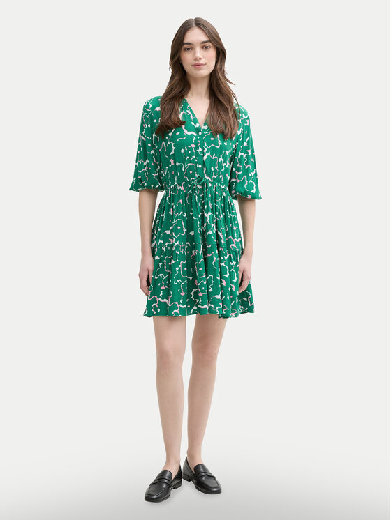 Tom Tailor Denim Tom Tailor Denim Rochie de zi 1045462 Verde Regular Fit