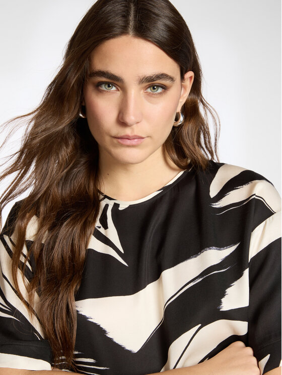 Elena Mirò Elena Mirò Bluzka 2160Z100042N001 Czarny Boxy Fit