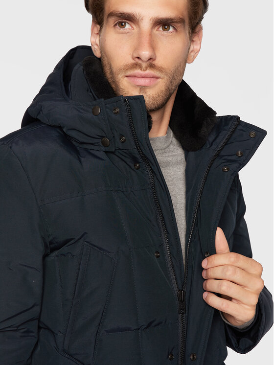 Woolrich Woolrich Geacă din puf Blizzard Field CFWOOU0621MRUT0001 Bleumarin Regular Fit