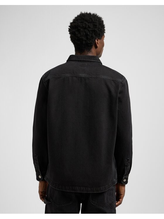 Lee Lee Koszula jeansowa Rlx Wrkwear Overshirt Czarny Relaxed Fit