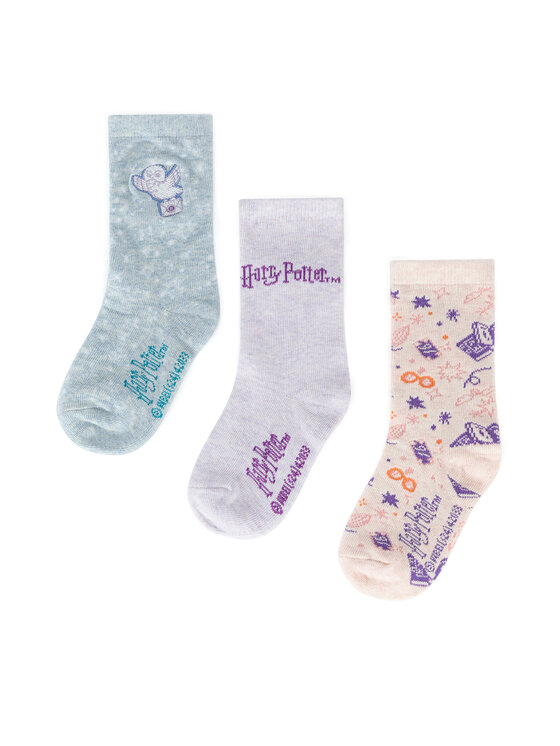 Harry Potter Harry Potter Dlouhé ponožky ACCCS-AW24-225WBHP (3-pack) Růžová