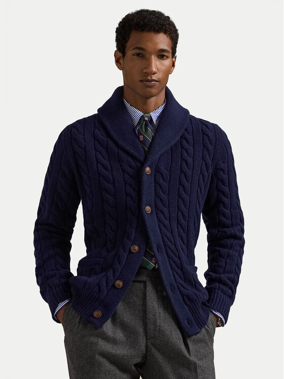 Polo Ralph Lauren Kardigán 710956609001 Tmavomodrá Regular Fit
