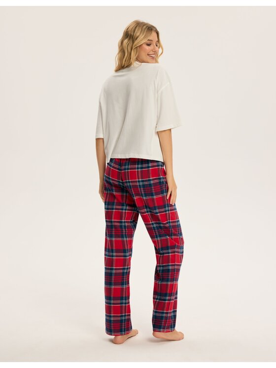 Esotiq Esotiq Piżama 43953 Biały Regular Fit