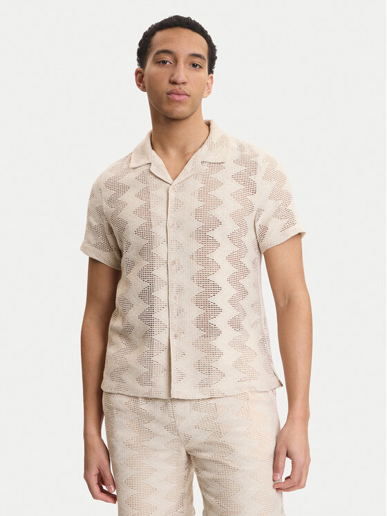 Guess Cămașă M6GP46 K3236 Bej Regular Fit