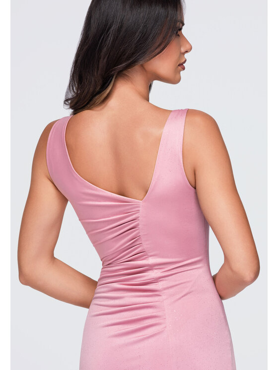Ombre Ombre Sukienka wieczorowa LA-OM-DLR389 Różowy Slim Fit