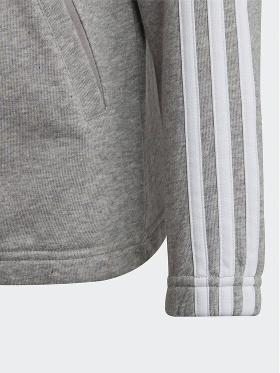 adidas adidas Суитшърт Essentials 3-Stripes IC3635 Сив Slim Fit