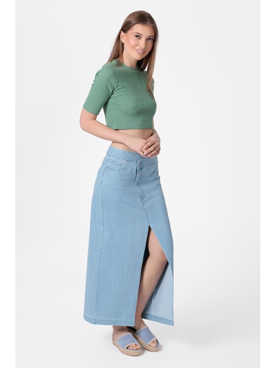 LAURELLA LAURELLA Sukně 7UL020 Modrá Regular Fit