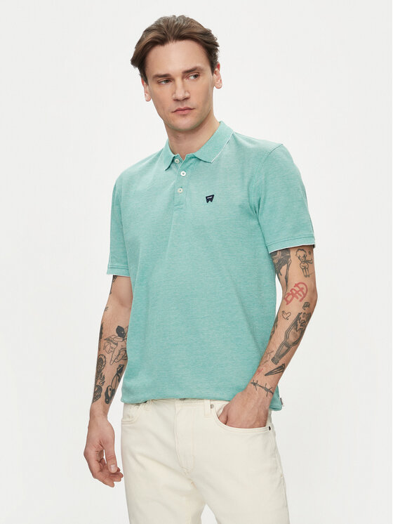 Wrangler Polo Refined 112350393 Zaļš Regular Fit