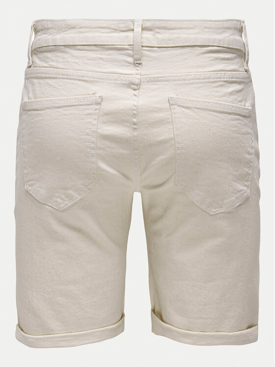 Only & Sons Only & Sons Szorty jeansowe Ply 22029296 Écru Regular Fit
